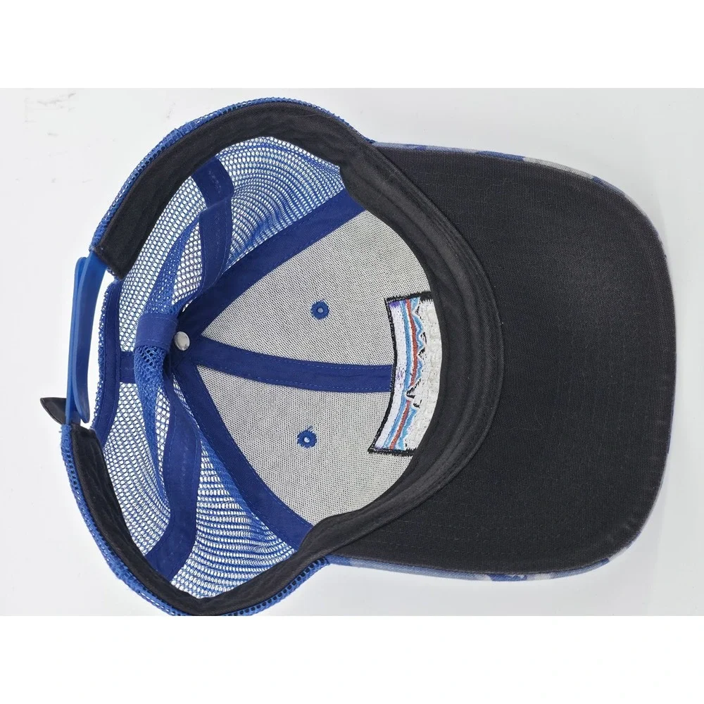 Patagonia Trucker Hat Blue Camo Snapback Mesh Cap Hat Size: All